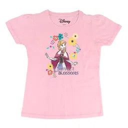 Frozen Girls Pink Printed Round Neck T-shirt-picture-16