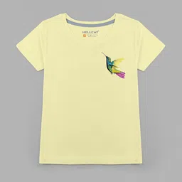 HELLCAT Girls Hummingbird Printed T-shirt-picture-24