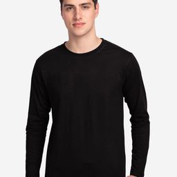 Bewakoof Men Black Solid Round Neck Pure Cotton T-shirt-picture-42