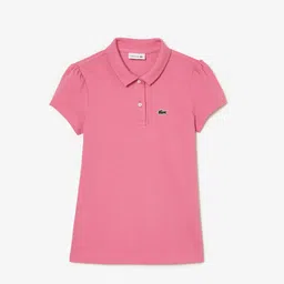 Lacoste Girls Polo Collar Cotton T-shirt-picture-55