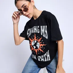 Mast & Harbour Round Neck Short Sleeves Printed T-shirt image 1