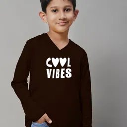 Friskers Boys Typography Printed V-Neck T-shirt-picture-54