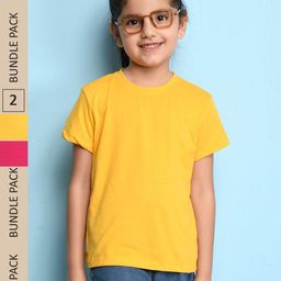 NUSYL Pack Of 2 Girls Cotton T-shirts-picture-32