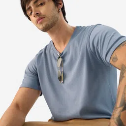 The Souled Store Round Neck Short Sleeves Supima Cotton Casual T-shirt-picture-45