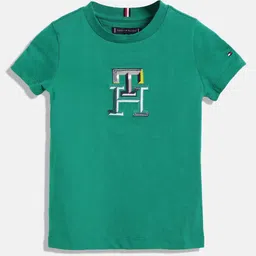 Tommy Hilfiger Boys Typography Embroidered Pure Cotton T-shirt-picture-38