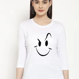 Friskers Women White Printed T-shirt-image-51
