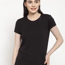 Friskers Women Black Solid  T-shirt-picture-32