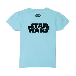 Star Wars by Wear Your Mind Girls Blue Star Wars Printed Puff Sleeves T-shirt-picture-53