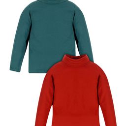 PLUM TREE Boys Pack Of 2 High Neck Pure Cotton T-Shirt-picture-12