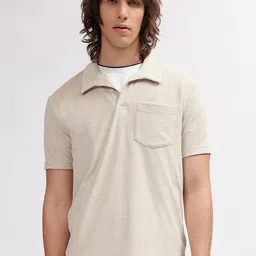 GANT Solid Polo Neck Regular Fit T-Shirt-picture-17