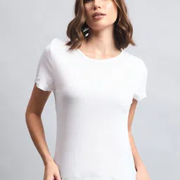 98 Degree North Women Solid Regular Fit T-shirt-image-41