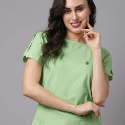 Friskers Round Neck Short Sleeves Cotton T-shirt-image-64