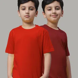 Friskers Boys Pack Of 2 Round Neck Pure Cotton T-shirts-picture-17