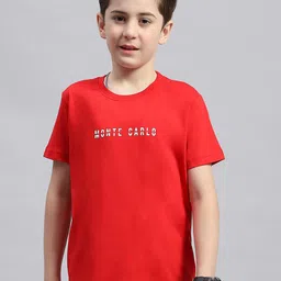 Monte Carlo Boys Typography Printed Round Neck Cotton T-shirt-picture-33
