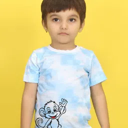 NUSYL Kids Tie and Dye Printed Short Sleeves T-shirt-picture-54