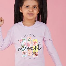 NUSYL Girls Regular Fit Floral Printed Round Neck Long Sleeve Tshirt-picture-38