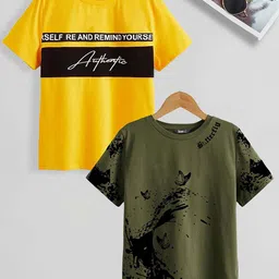 BAESD Boys Pack of 2 Printed Pure Cotton T-shirt-picture-15