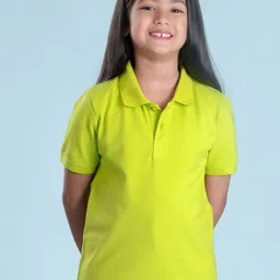 NUSYL Girls Polo Collar Short Sleeves T-shirt-picture-54