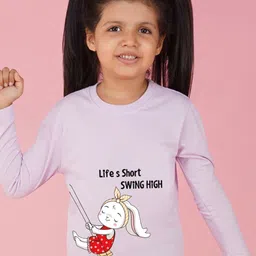NUSYL Girls Graphic Printed T-shirt-picture-38