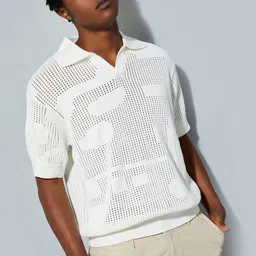 max URB_N Men Oversized Lazer Cut Polo T-shirt image 1