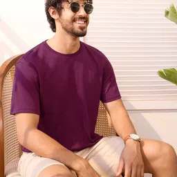 The Souled Store Round Neck Short Sleeves Striped Regular Fit Supima Cotton T-shirt-picture-23
