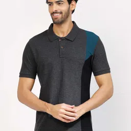 Kalt Colourblocked Polo Collar Casual T-shirt-picture-36