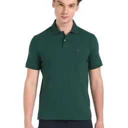 Tommy Hilfiger Men PIQUE Self Design Polo Collar Cotton T-shirt-picture-18