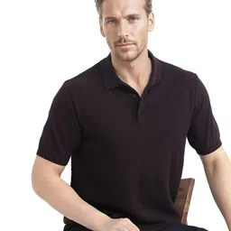 RARE RABBIT Men Self Design Polo Collar Cotton T-shirt-picture-41