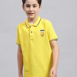 Monte Carlo Boys Typography Printed Polo Collar Cotton T-shirt-picture-30