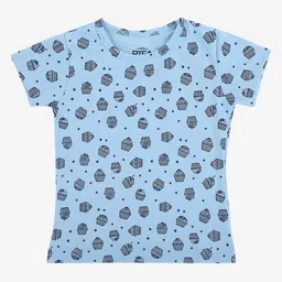 DYCA Girls Conversational Printed Round Neck Cotton T-shirt-picture-13