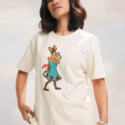 Tokyo Talkies Women Printed Pockets T-shirt-image-51