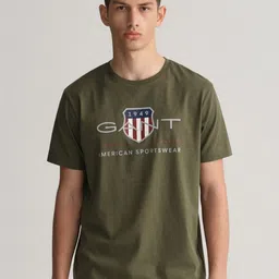 GANT Men Brand Logo Printed Round Neck Cotton T-shirt-picture-52