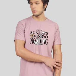 Greylongg Men Round Neck Typography Printed T-shirt image 1