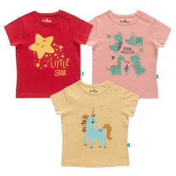 JusCubs Girls Multicoloured 3 Printed Pockets T-shirt-picture-29