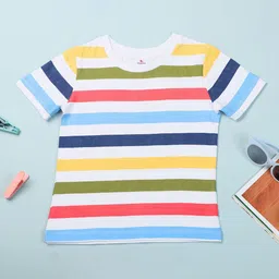 TWEENY MINI Girls Striped Pure Cotton Pockets T-shirt-picture-12