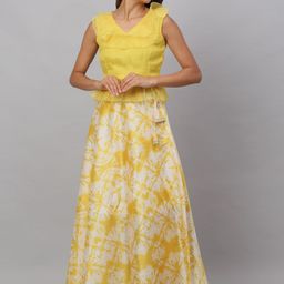 NEUDIS Tie & Dye Printed Maxi Flared Skirt-picture-46