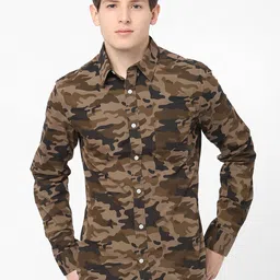 Celio Camouflage Printed Cotton Casual Shirt-picture-31