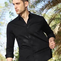 Melvin Jones Spread Collar Comfort Casual Pure Cotton Shirt-image-0