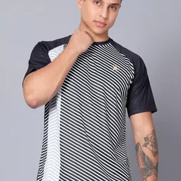 Trenz Striped Raglan Sleeves Moisture Wicking T-shirt-picture-44