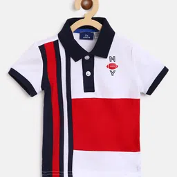Chicco Boys White colourblock Polo Collar T-shirt-picture-36