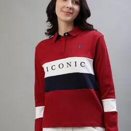 Iconic Colourblocked Polo Collar Relaxed Fit Pure Cotton T-shirt-picture-13
