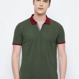 Adobe Men Green Polo Collar T-shirt-picture-27