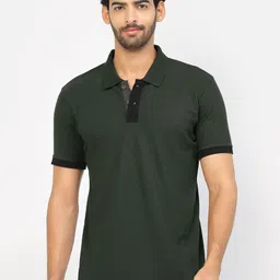 Kalt Colourblocked Polo Collar Regular Fit T-shirt-image-64