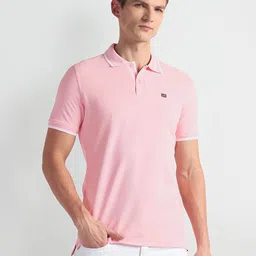 Arrow Sport Brand Logo Polo Collar Short Sleeves Cotton Regular Fit Casual T-shirt-picture-53
