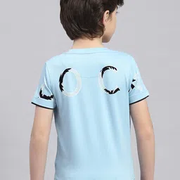 Monte Carlo Boys Round Neck Short Sleeves Typographic Printed T-shirt-picture-16