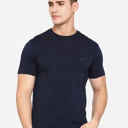 JADE BLUE Men Pure Cotton  Solid Regular Fit T-shirt image 1