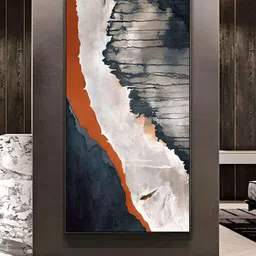 THE HANDMADE FLAIR White & Black Abstract Elements Vertical Format Wall Art-picture-24