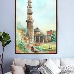 The Art House Multi-Coloured Abstract Painting Framed Wall Art-image-86