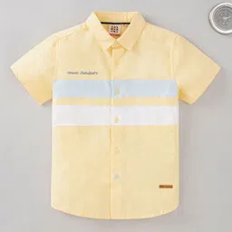 Ed-a-Mamma Boys Spread Collar Horizontal Striped Cotton Casual Shirt-image-75