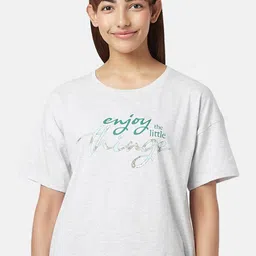 Dreamz by Pantaloons Women Typography Printed Cotton Lounge T-Shirt-picture-10